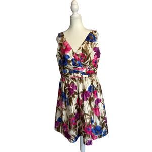 Jessica Howard | Floral Fit and Flare Lined Dress w/pockets  | 14